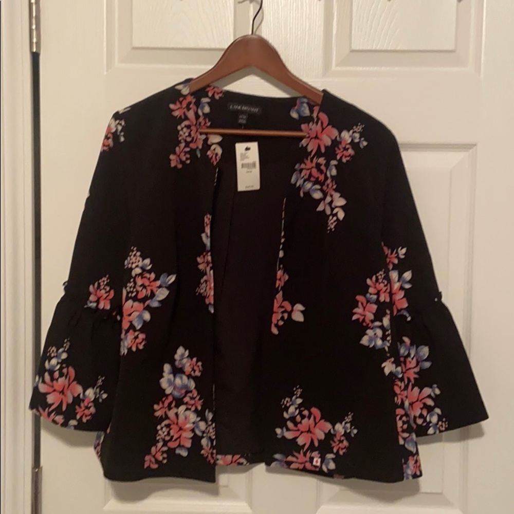 Lane Bryant Open Front Floral Blazer, NEW